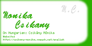 monika csikany business card